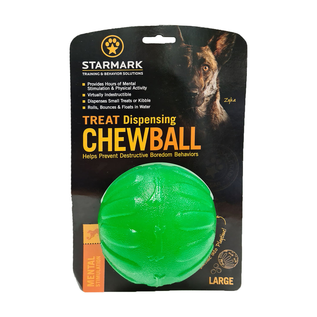 Starmark Treat Dispensing Chew Ball Dog Toy-Dog Toys-Starmark-