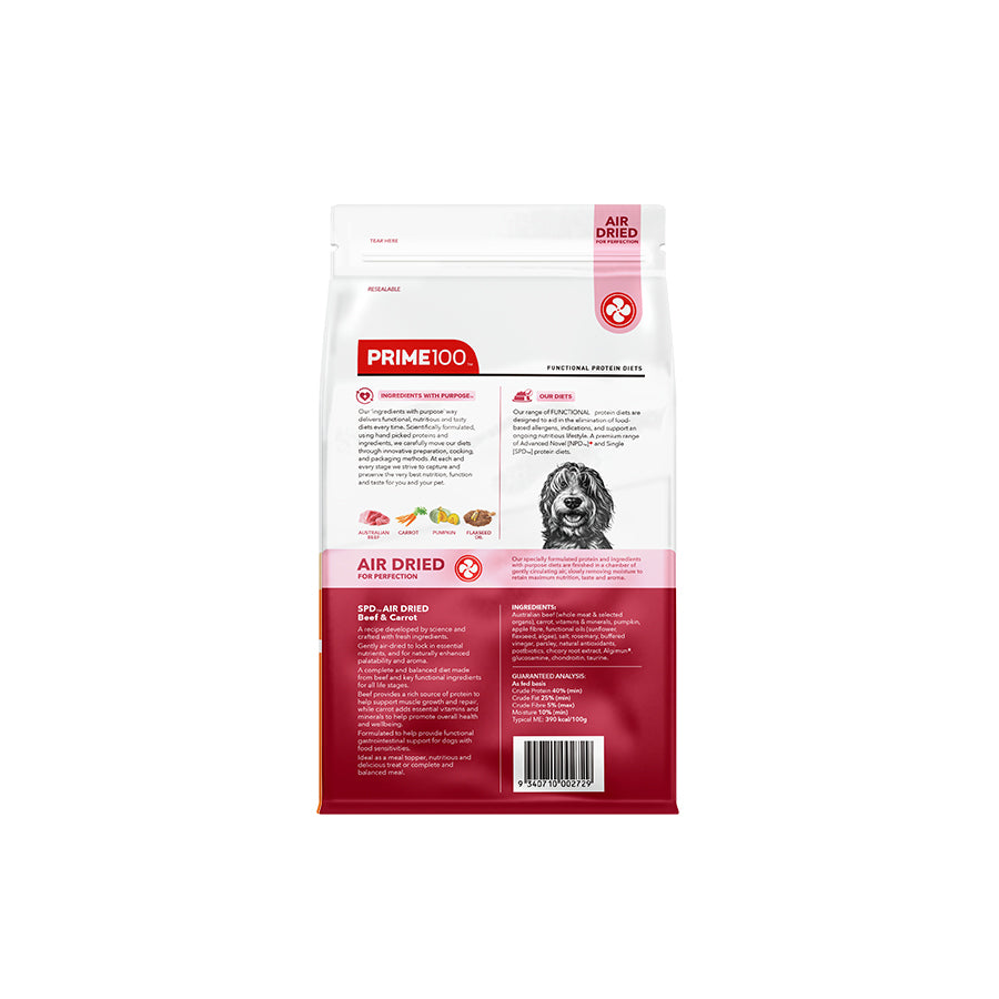 Prime100 NEW SPD™ Air Dried Beef & Carrot Dog Food-Dog Food-Prime100-