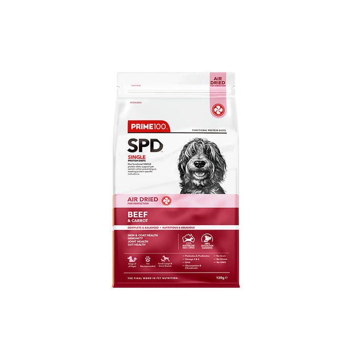 Prime100 NEW SPD™ Air Dried Beef & Carrot Dog Food-Dog Food-Prime100-120g-