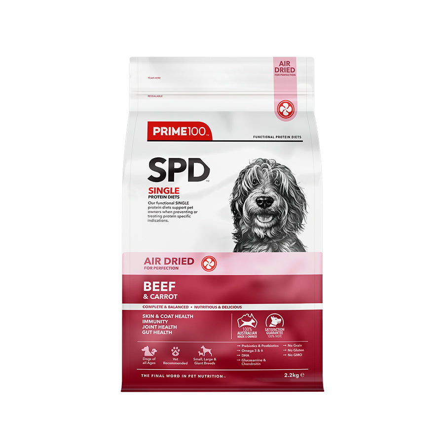Prime100 NEW SPD™ Air Dried Beef & Carrot Dog Food-Dog Food-Prime100-2.2KG-