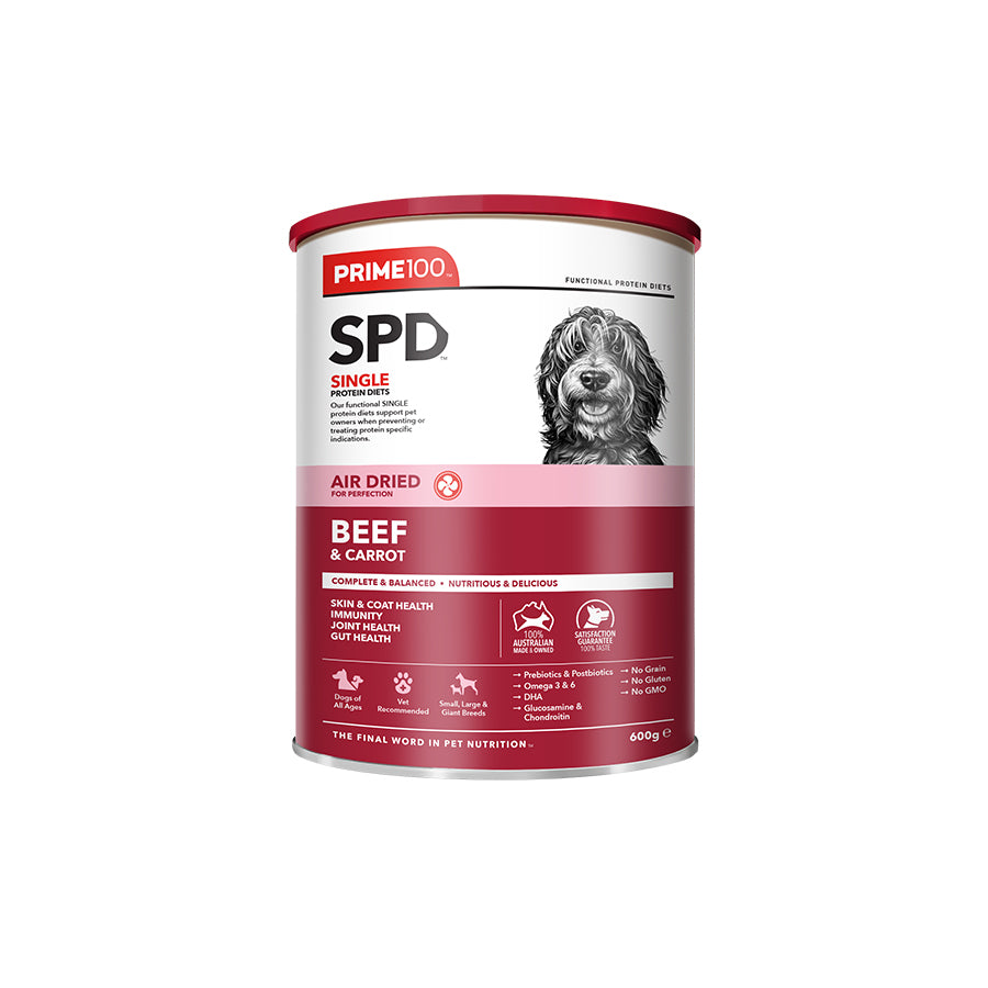 Prime100 NEW SPD™ Air Dried Beef & Carrot Dog Food-Dog Food-Prime100-600g-