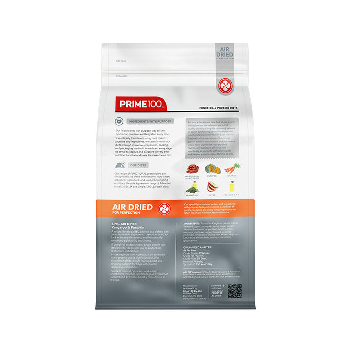Prime100 SPD Air Dried Kangaroo & Pumpkin Dog Food-Dog Food-Prime100-