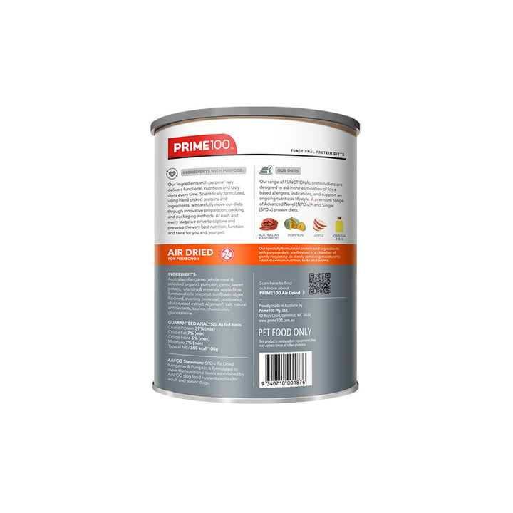 Prime100 SPD Air Dried Kangaroo & Pumpkin Dog Food-Dog Food-Prime100-