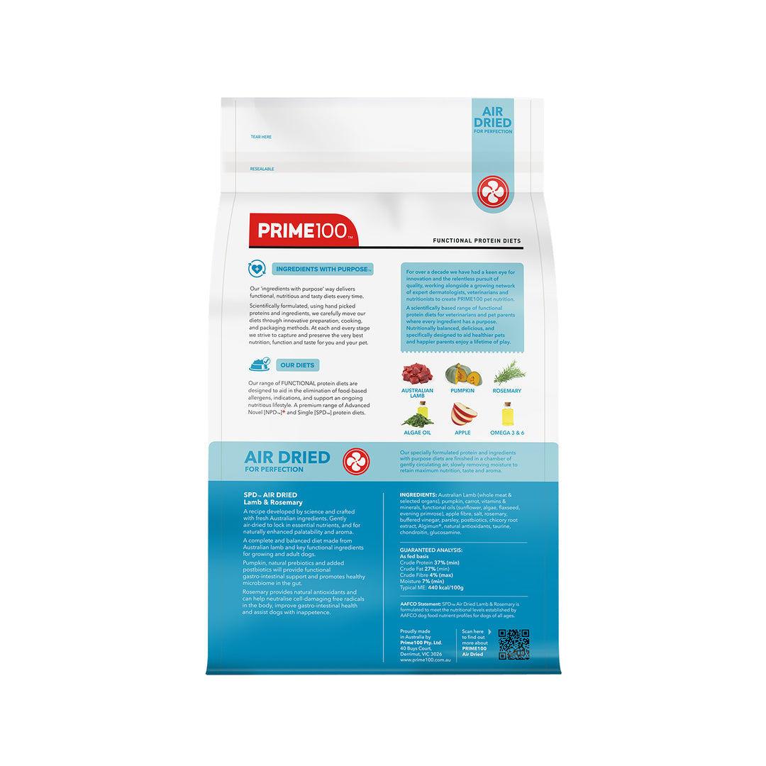 Prime100 SPD Air Dried Lamb & Rosemary Dog Food-Dog Food-Prime100-