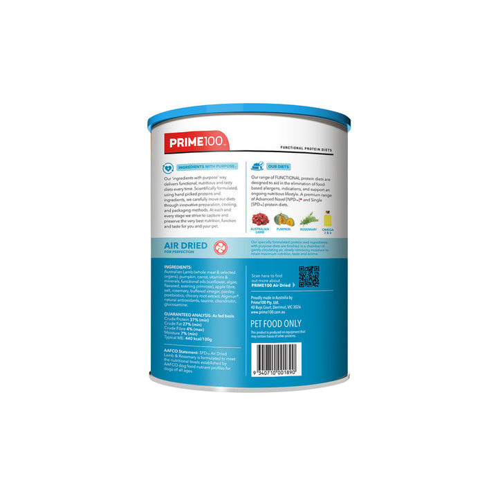 Prime100 SPD Air Dried Lamb & Rosemary Dog Food-Dog Food-Prime100-