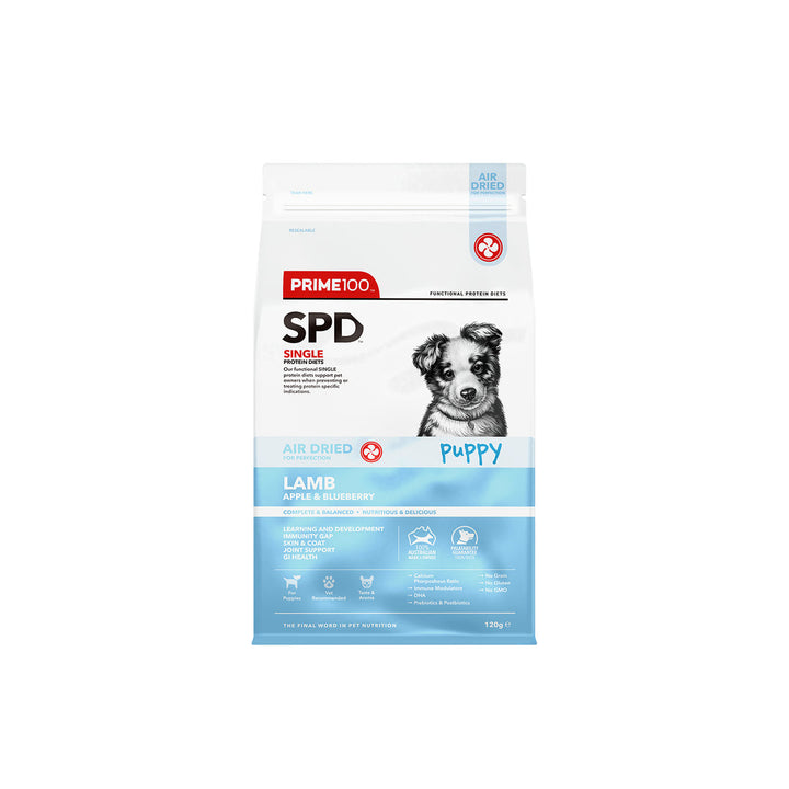 Prime100 SPD Air Dried Puppy Lamb, Apple & Blueberry Dog Food-Dog Food-Prime100-120g-