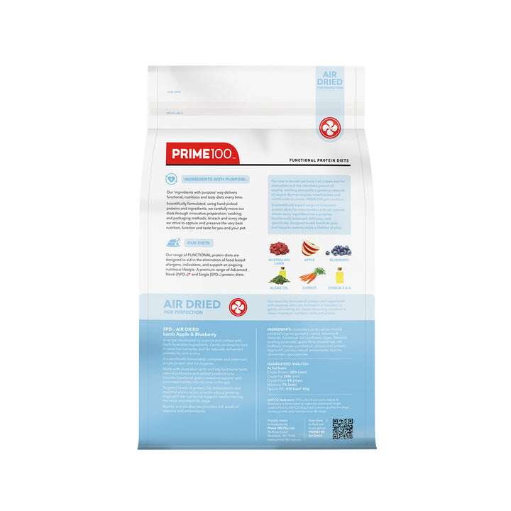 Prime100 SPD Air Dried Puppy Lamb, Apple & Blueberry Dog Food-Dog Food-Prime100-