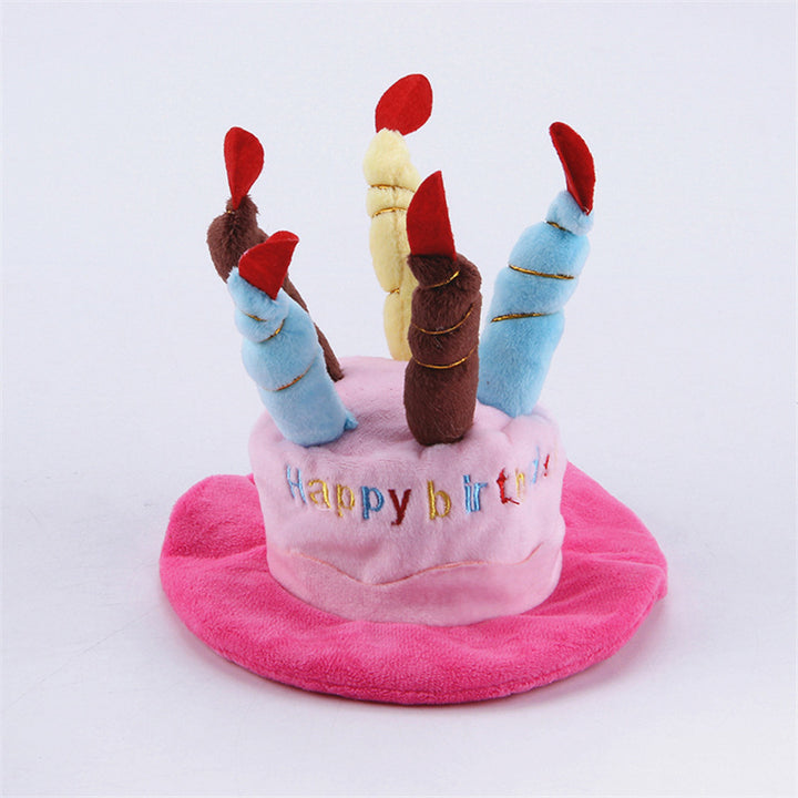 Muddy Paw Friends Pet Happy Birthday Cake Plush Party Hat-Plush Toys-Muddy Paw Shop-Pink-