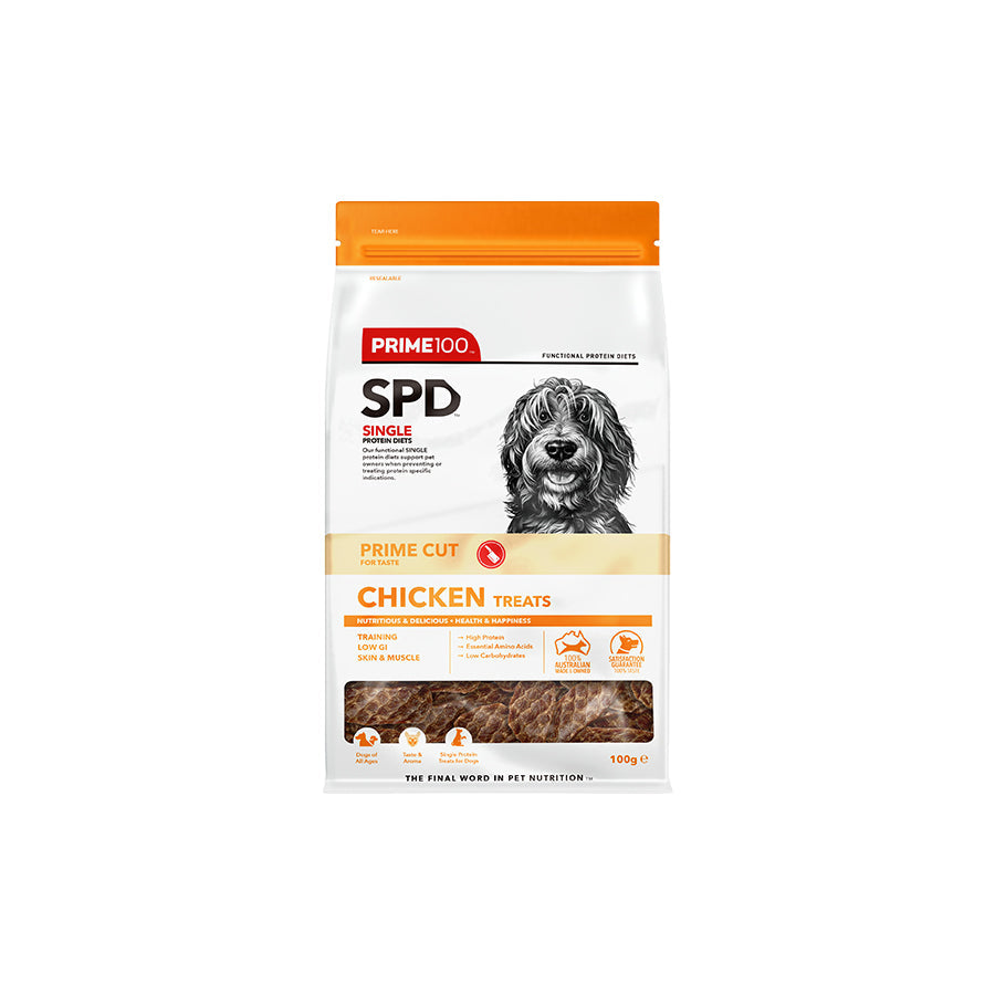 Prime100 SPD Prime Cut Treats For Dogs-Chicken Treats 100g-Dog Treats-Prime100-