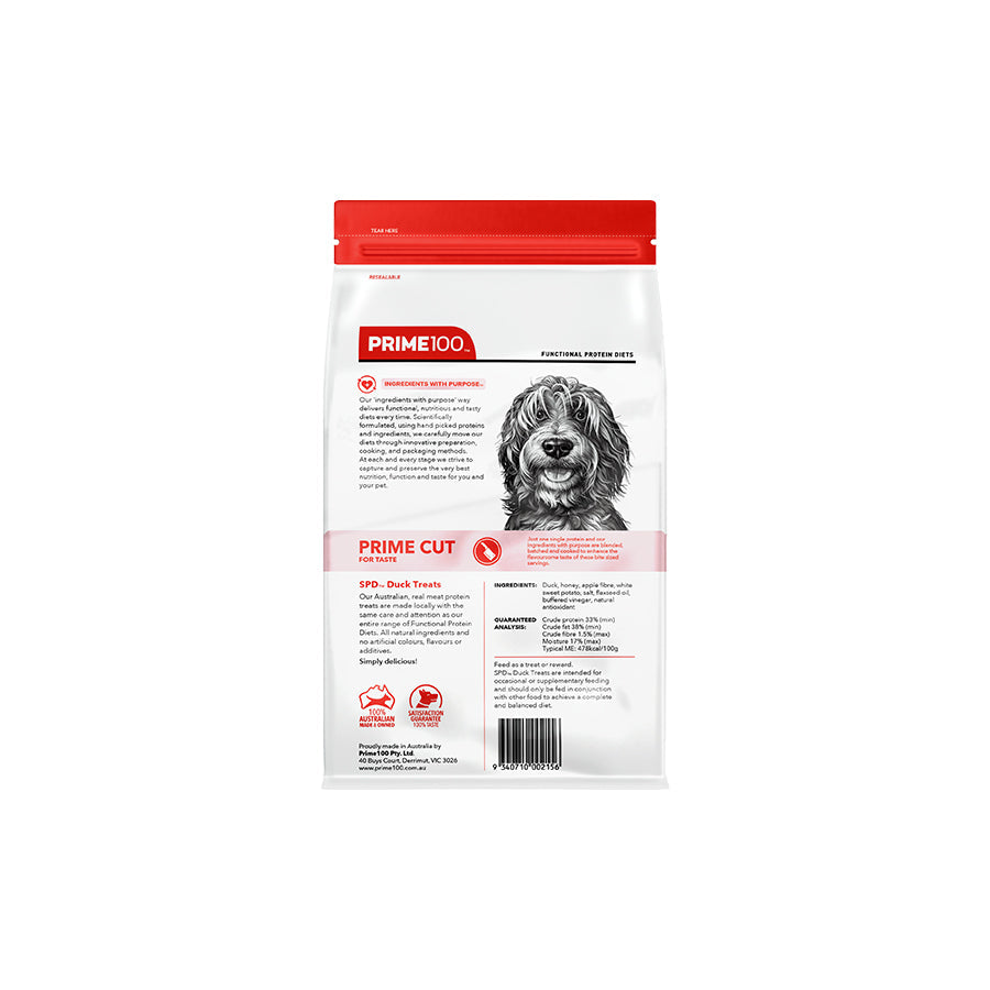 Prime100 SPD Prime Cut Treats For Dogs-Duck Treats 100g-Dog Treats-Prime100-