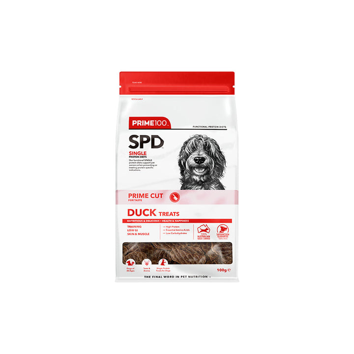 Prime100 SPD Prime Cut Treats For Dogs-Duck Treats 100g-Dog Treats-Prime100-