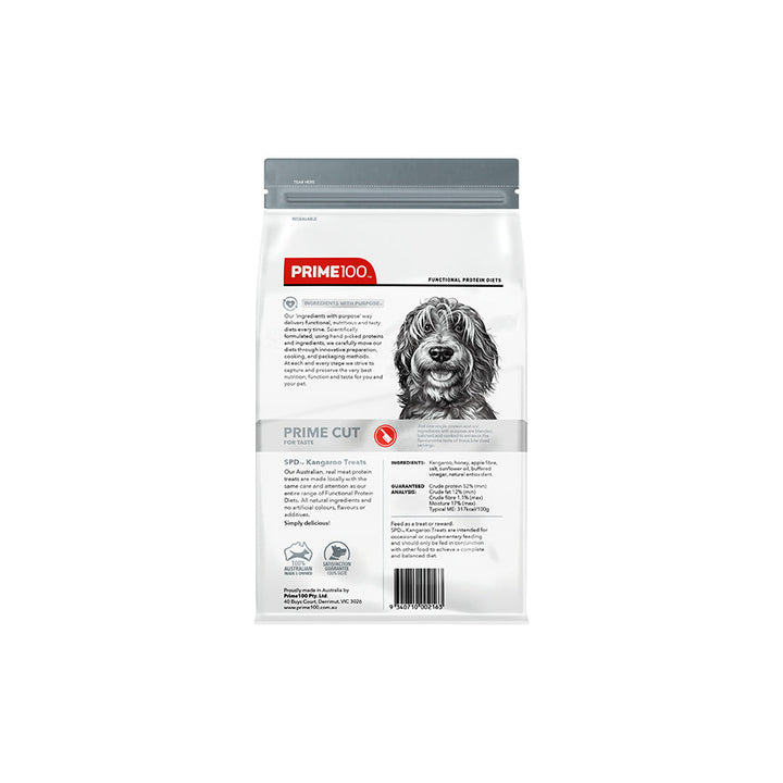 Prime100 SPD Prime Cut Treats For Dogs-Kangaroo Treats 100g-Dog Treats-Prime100-