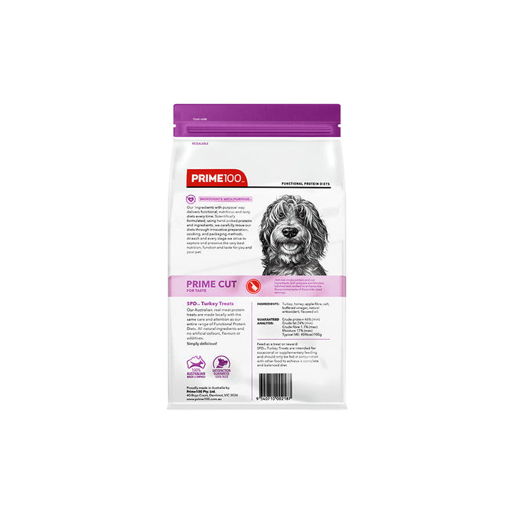 Prime100 SPD Prime Cut Treats For Dogs-Turkey Treats 100g-Dog Treats-Prime100-