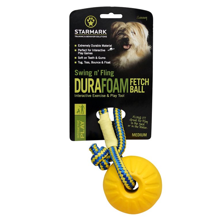 Starmark Swing n’ Fling Durafoam Fetch Ball For Dogs-Dog Toys-Starmark-