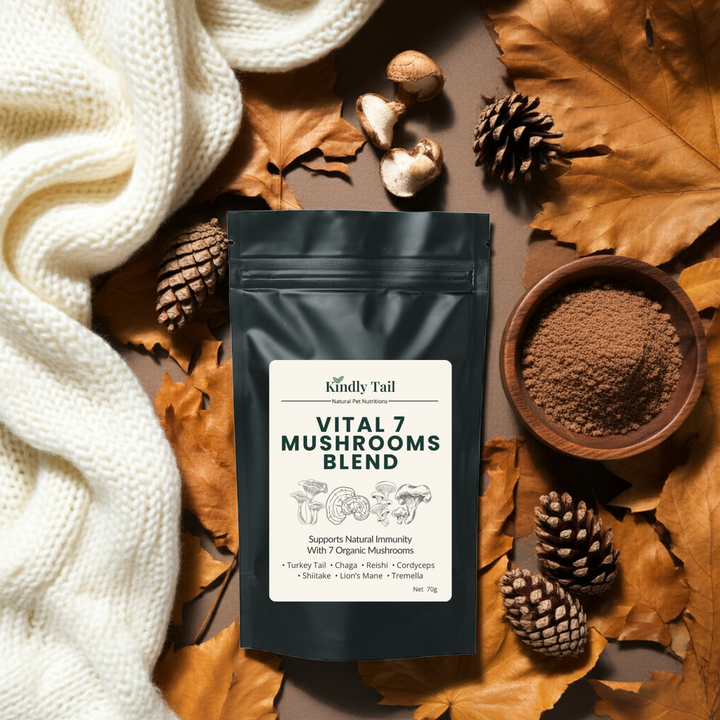 Kindly Tail Vital 7 Organic Mushrooms Blend+ For Dog and Cat 70g