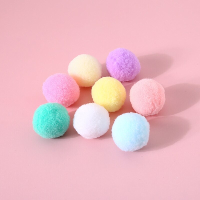 Cat Joy Colorful Pom Pom Soft Balls 4.5cm Cat Toy Ball 12Pc-Cat Toys-Muddy Paw Shop-