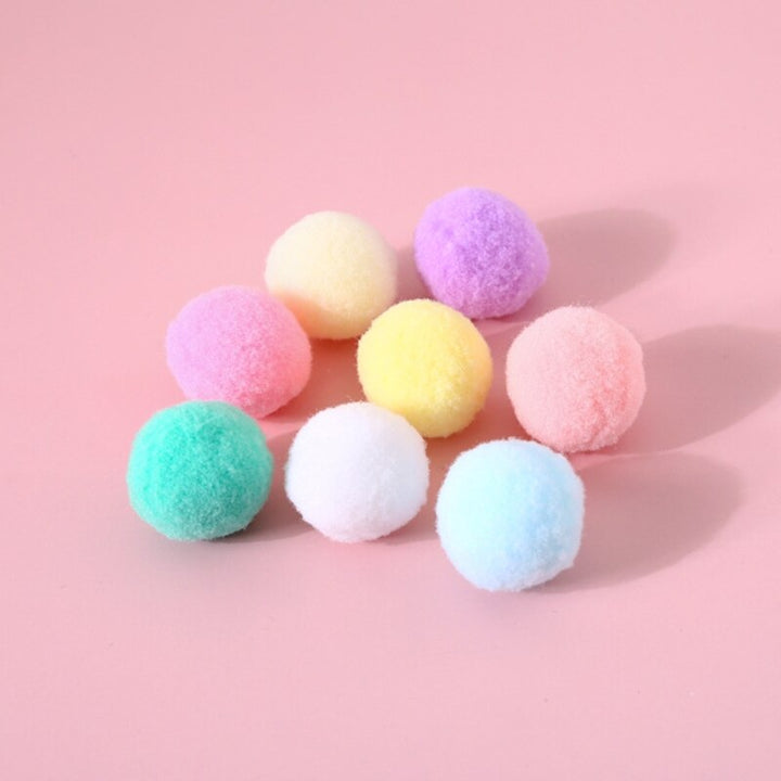 Cat Joy Colorful Pom Pom Soft Balls 4.5cm Cat Toy Ball 12Pc-Cat Toys-Muddy Paw Shop-