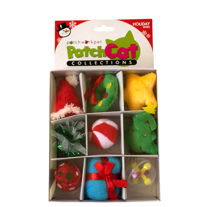 Patchwork Pet Cat Christmas Box Cat Toy 9pk-Cat Toys-Patchwork Pet-