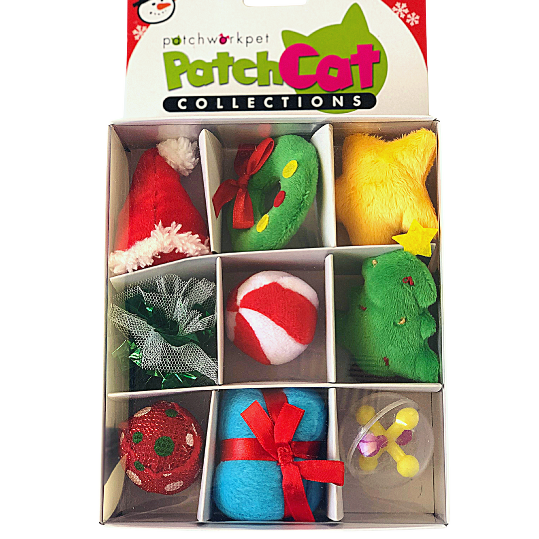 Patchwork Pet Cat Christmas Box Cat Toy 9pk-Cat Toys-Patchwork Pet-