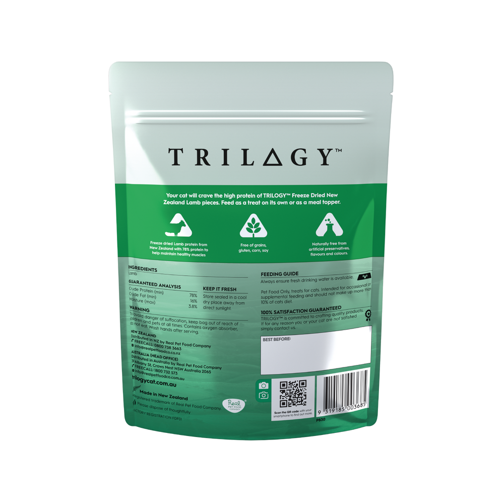 Trilogy Australian Cat Freeze Dried Treats – Lamb 50g-Cat Treats-Trilogy-