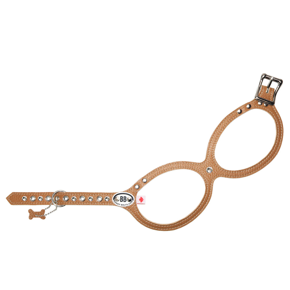 Buddy Belts (BB) Leather Harness – Premium – Caramel-Pet Collars & Harnesses-Buddy Belts-2.5-Yes-
