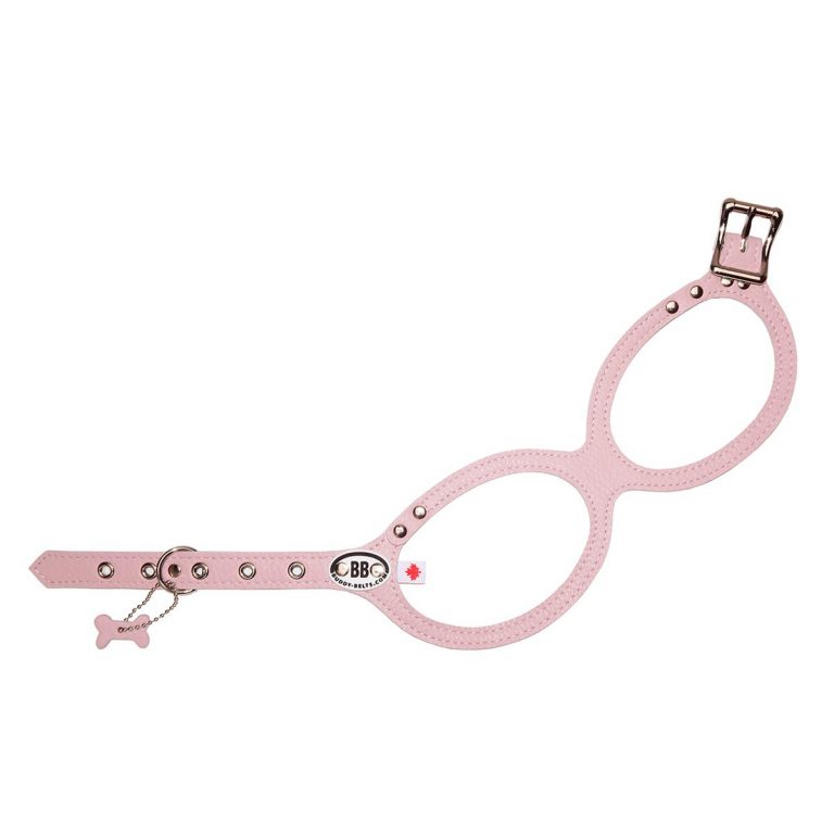 Buddy Belts (BB) Leather Harness – Premium – Pink-Pet Collars & Harnesses-Buddy Belts-2.5-No-