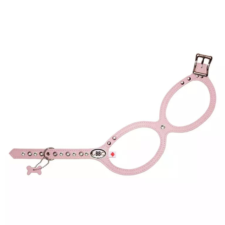 Buddy Belts (BB) Leather Harness – Premium – Pink-Pet Collars & Harnesses-Buddy Belts-2-Yes-